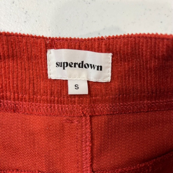Superdown Dasha Shorts Rust High Rise Corduroy Cuffed Casual WomenSmall S - Picture 11 of 15